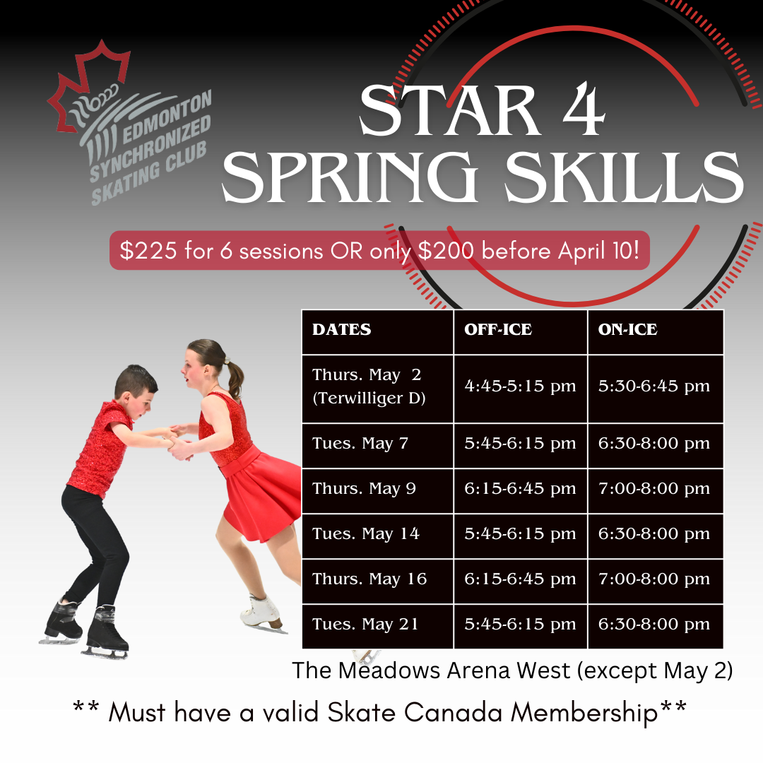 Skills Sessions Edmonton Synchronized Skating Club figure skating