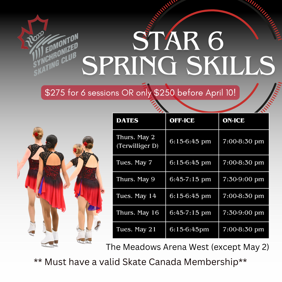 Skills Sessions Edmonton Synchronized Skating Club figure skating